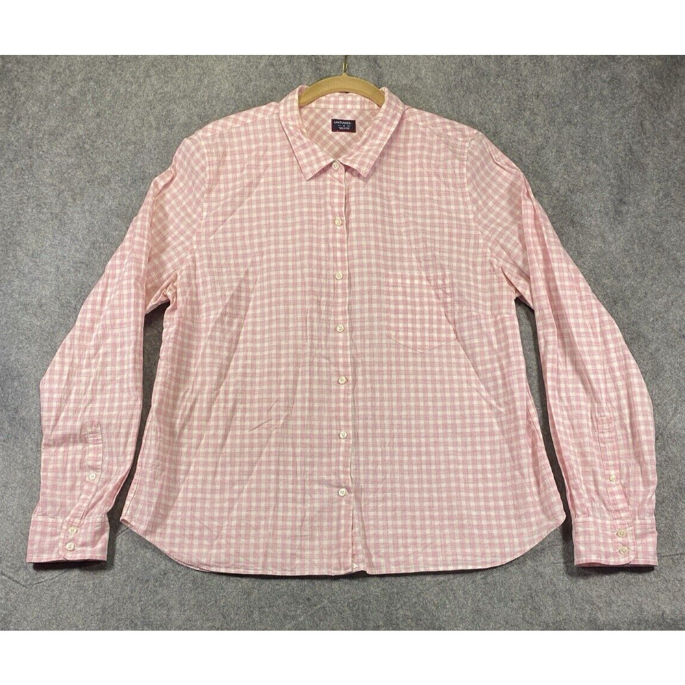 Untuckit Shirt Mens Large? Pink Gingham Button Up Preppy